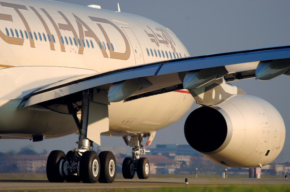 Etihad Airways sulla pista di rullaggio