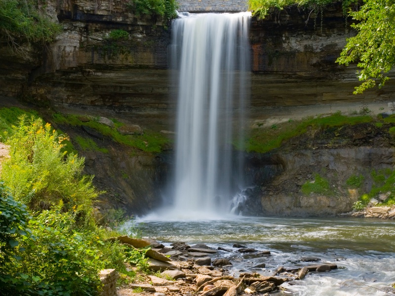 La cascata Minnehaha in Minneapolis