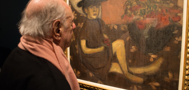 Dario Fo osserva Marc Chagall
