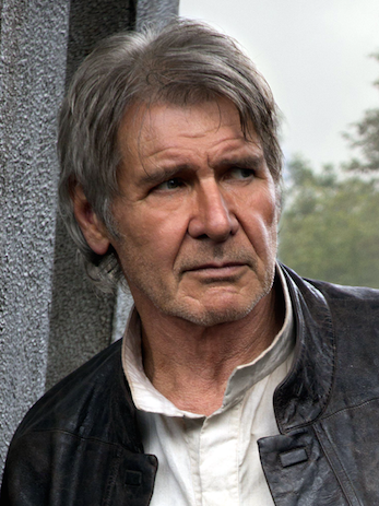 Han Solo (cioè Harrison Ford) nel settimo episodio