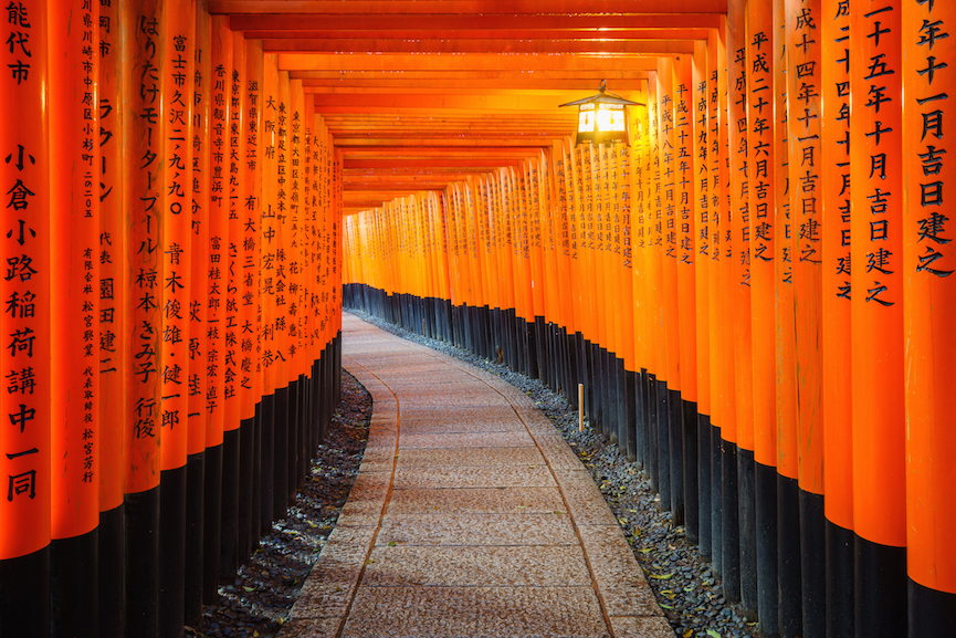 Torii gates in Fushimi Inari (Kyoto)