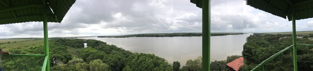 Dall'alto della Torretta si vede il delta dei due fiumi
